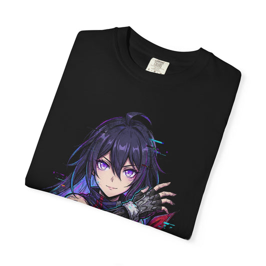 Seele HSR Purple Hair Butterfly Motif Quantum Hunt Portrait Premium T-Shirt