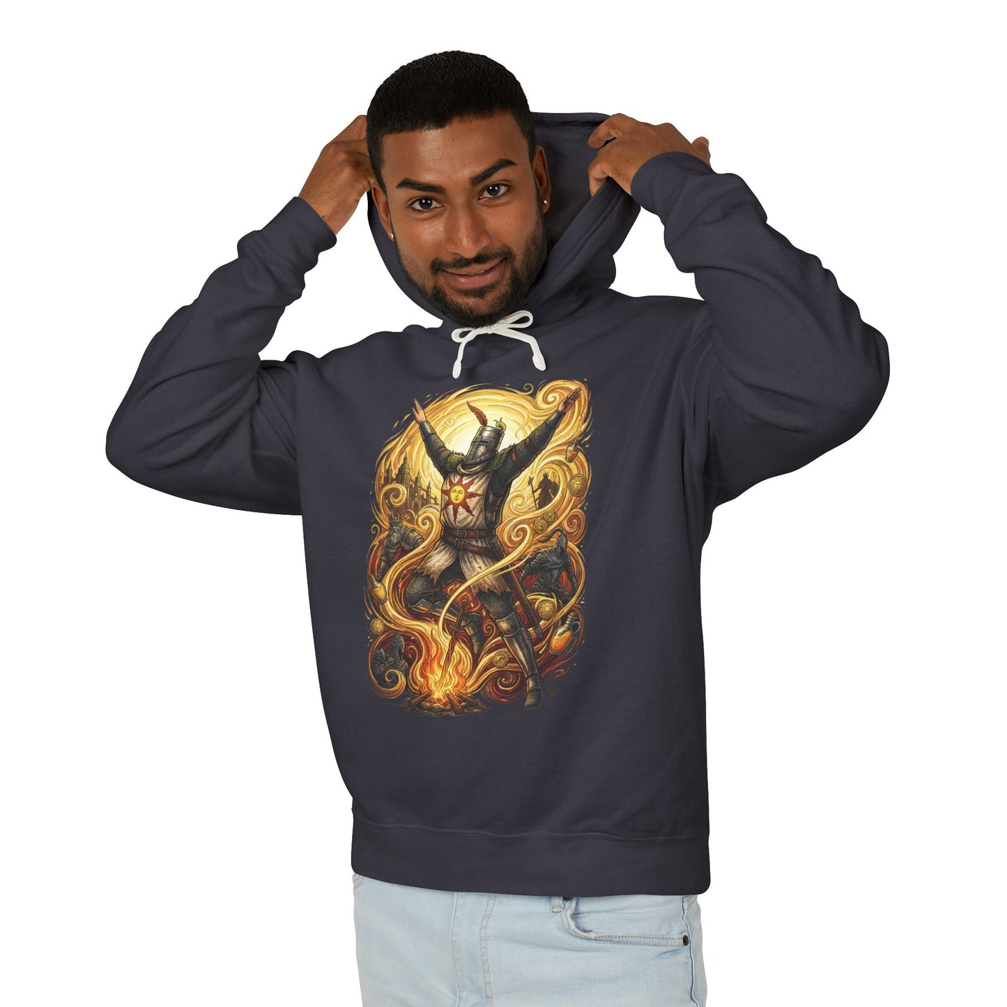 Solaire of Astora Praise the Sun Knight Unisex Premium Hoodie