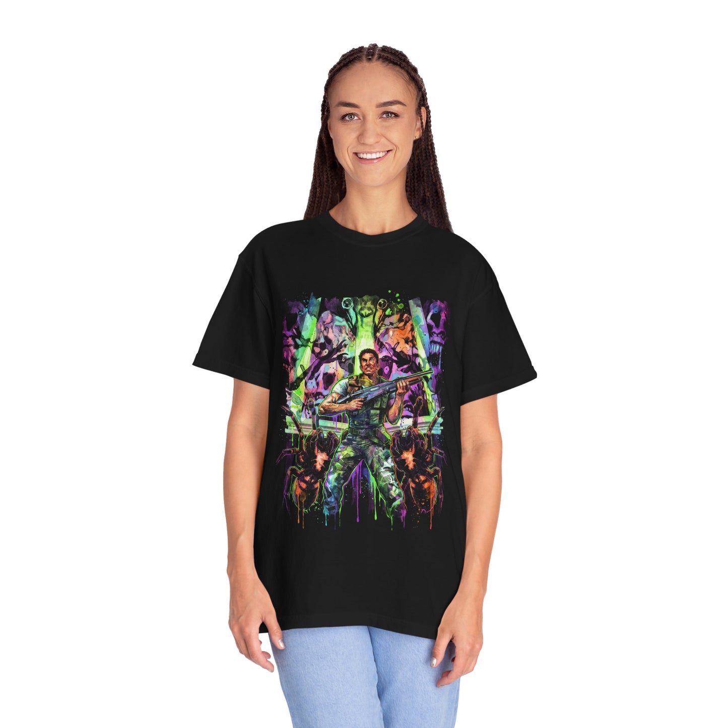 Resident Evil Classic PS1 Retro Cover Art Nostalgic Horror Design Premium T-Shirt