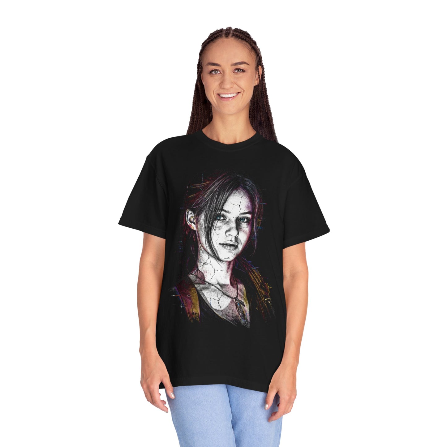 Claire Redfield RE2 Ponytail Leather Jacket Zombie Slayer Portrait Premium T-Shirt