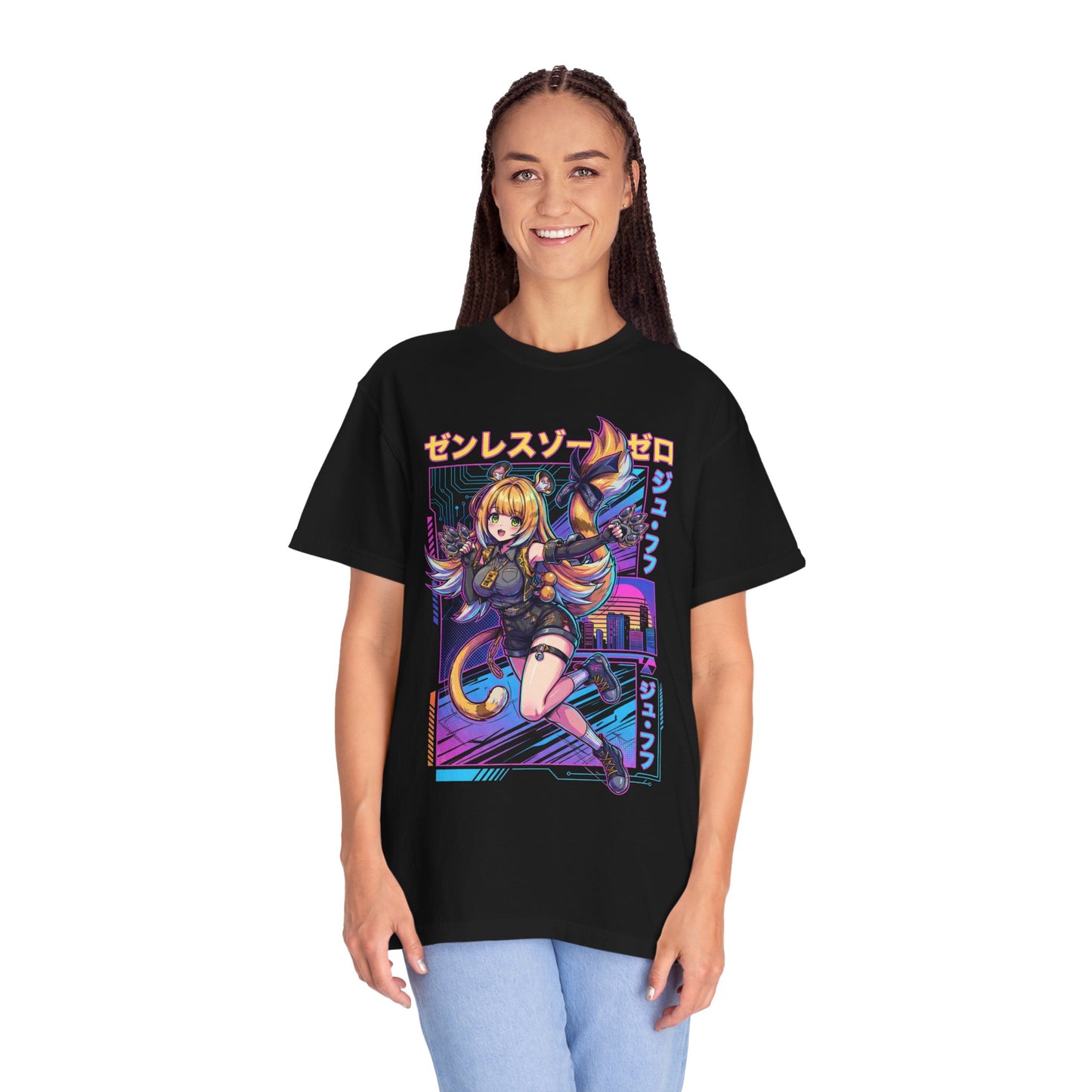 Synthwave Retro Ju Fufu Zenless Zone Zero Art Premium T-Shirt