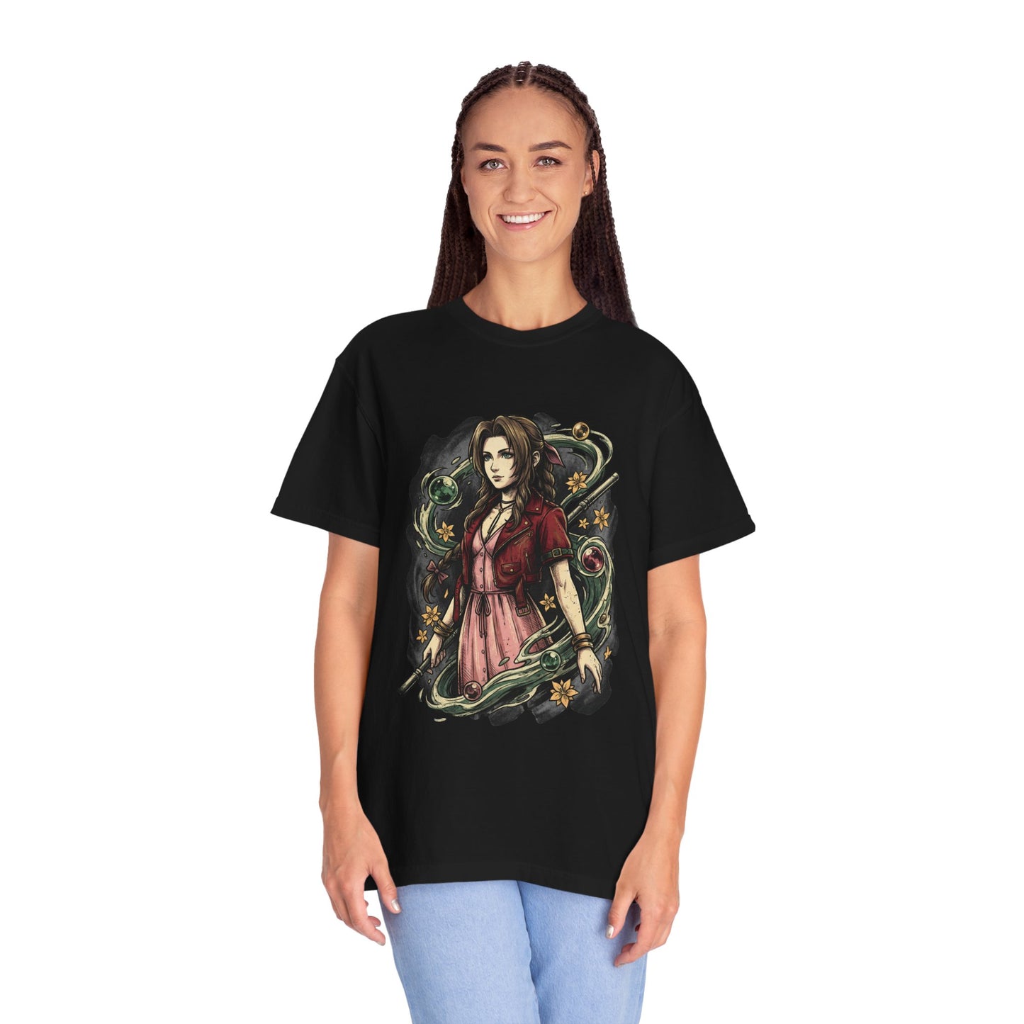 Aerith FF7 T-Shirt | Ancient Cetra White Materia JRPG Apparel Premium T-Shirt