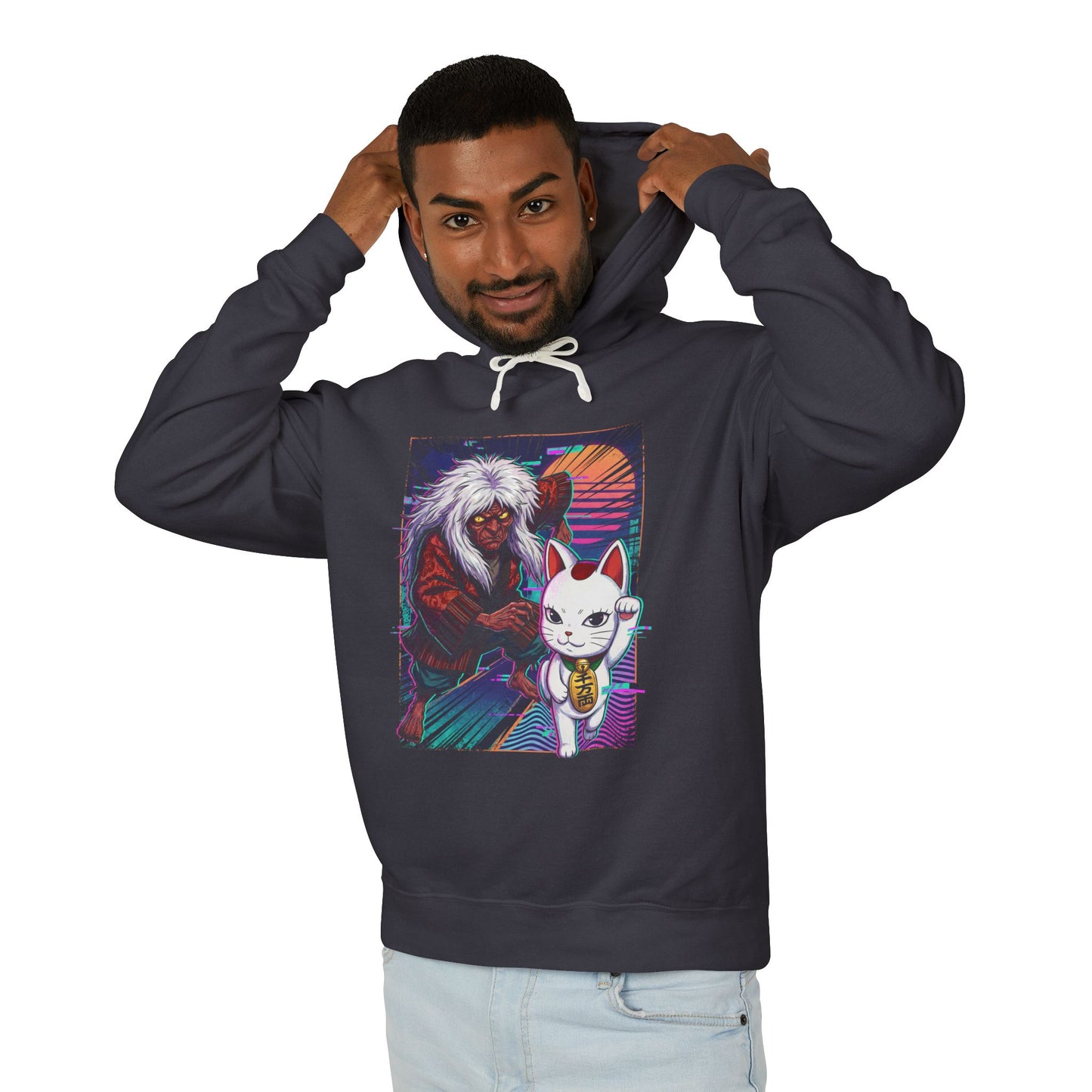 Turbo Granny Dandadan Supernatural Old Woman Portrait Unisex Premium Hoodie