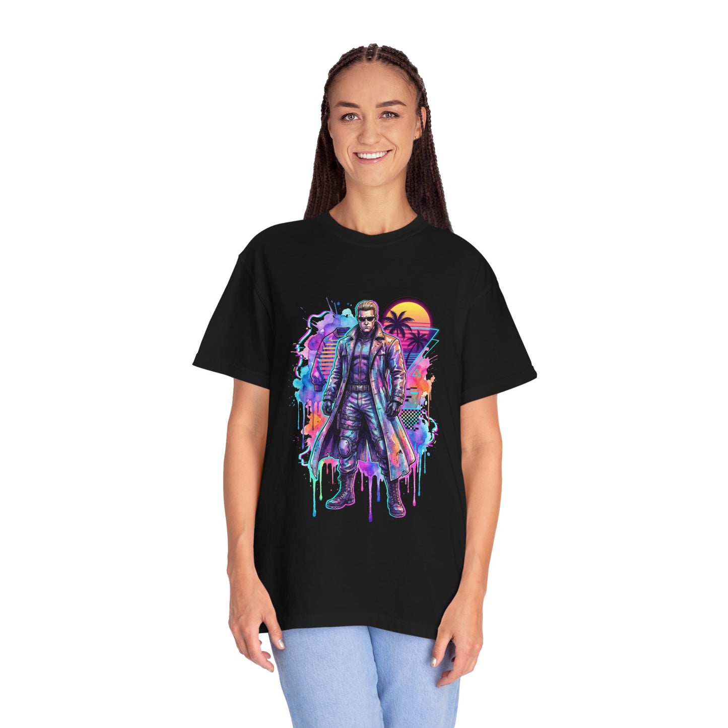 Vaporwave Resident Evil Albert Wesker Sunglasses Red Eyes Superhuman Design Premium T-Shirt
