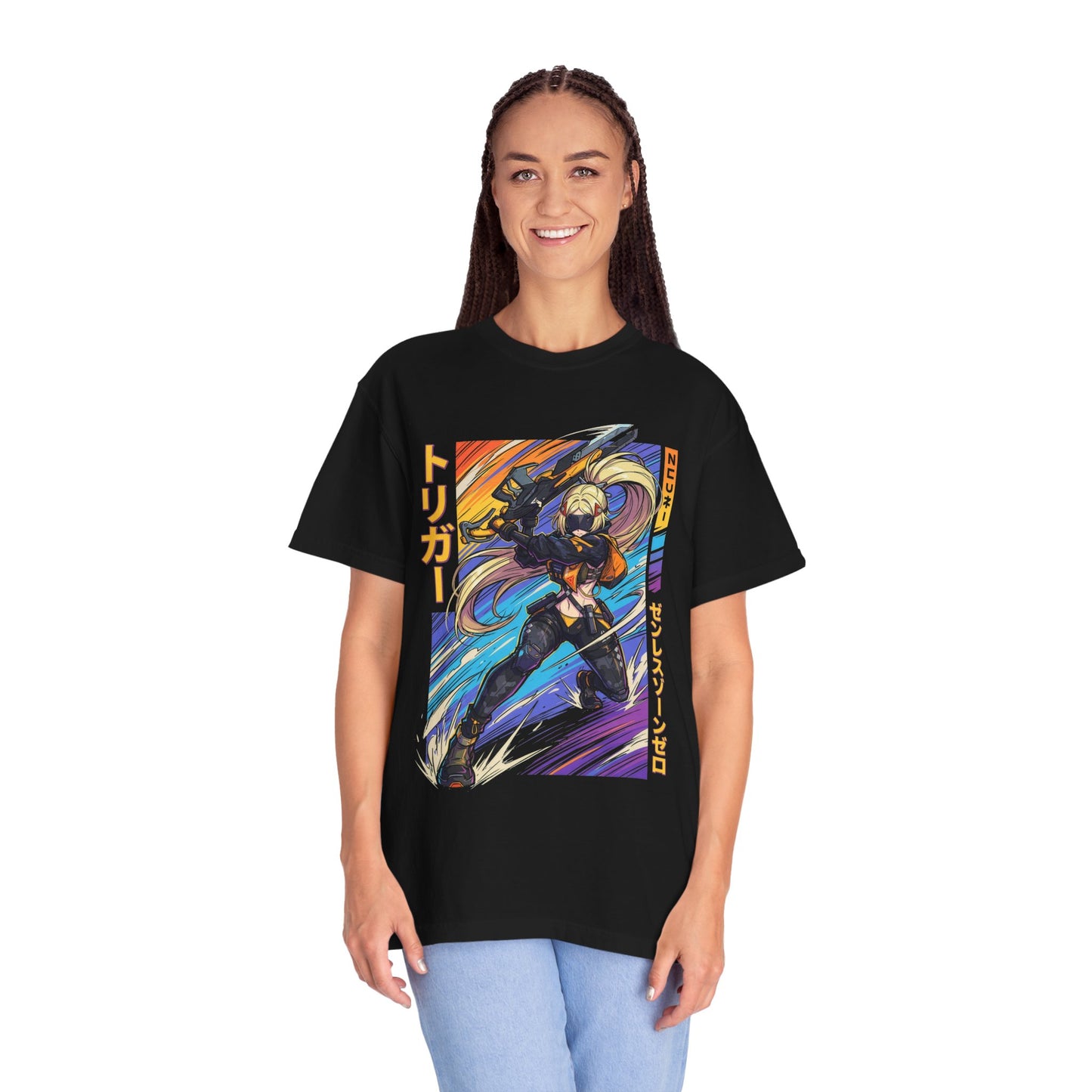 Trigger Zenless Zone Zero Synthwave Retro Neon Sniper Premium T-Shirt