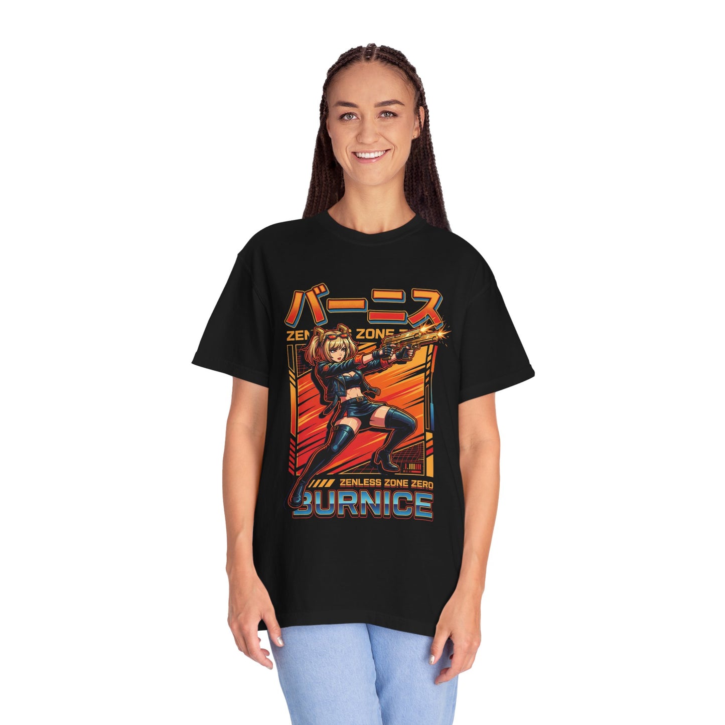 Burnice White Synthwave Retro Neon Bartender Premium T-Shirt