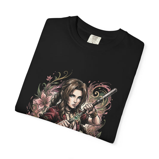 FF7 Aerith T-Shirt | Flower Girl Cetra Final Fantasy VII Gaming Tee Premium T-Shirt
