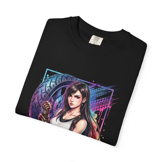 Final Fantasy VII Tifa Lockhart Black Skirt Boots Design Premium T-Shirt