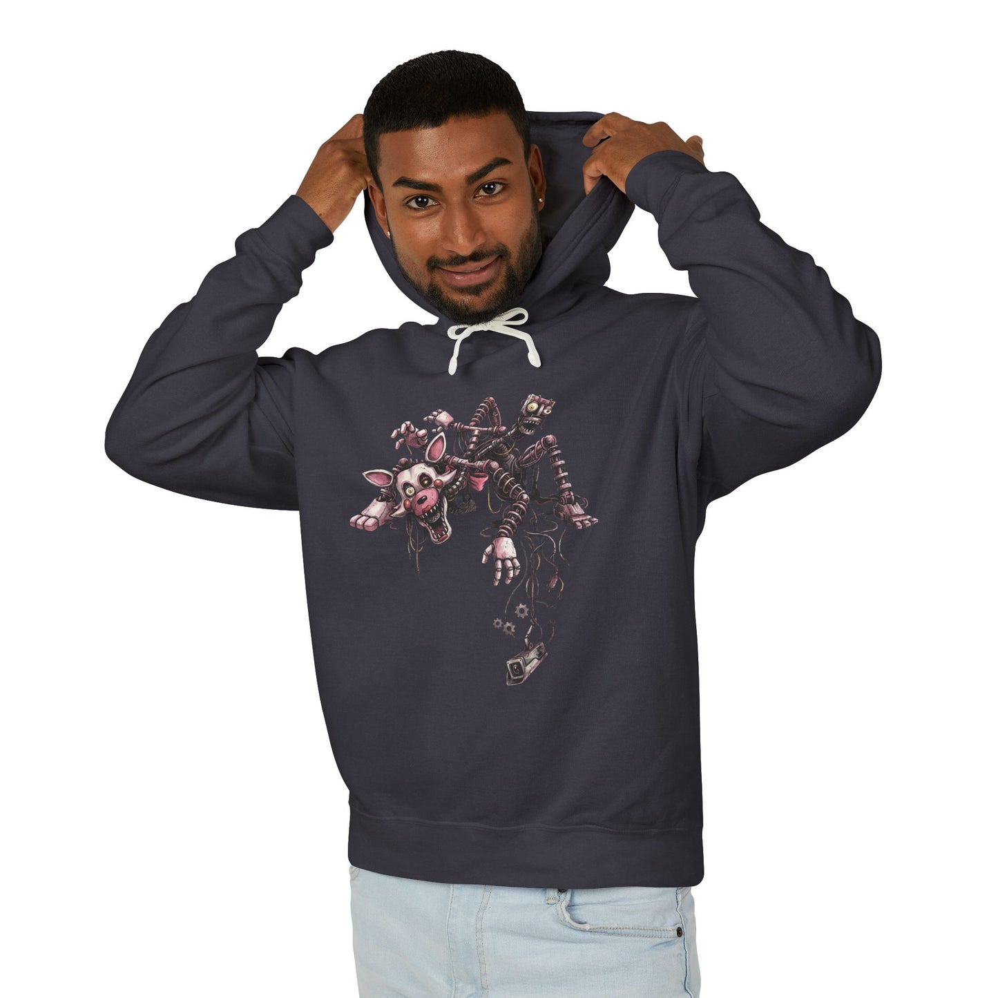 FNAF Mangle Toy Foxy Ceiling Crawler Design Unisex Premium Hoodie