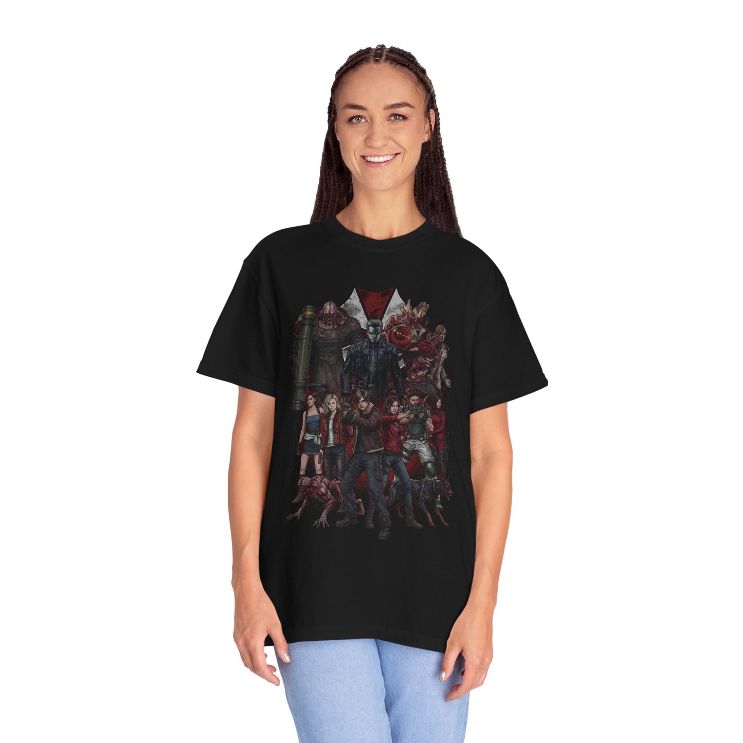 RE9 Grace Ashcroft Jill Claire Ada Chris Nemesis Wesker Chaos Art Premium T-Shirt