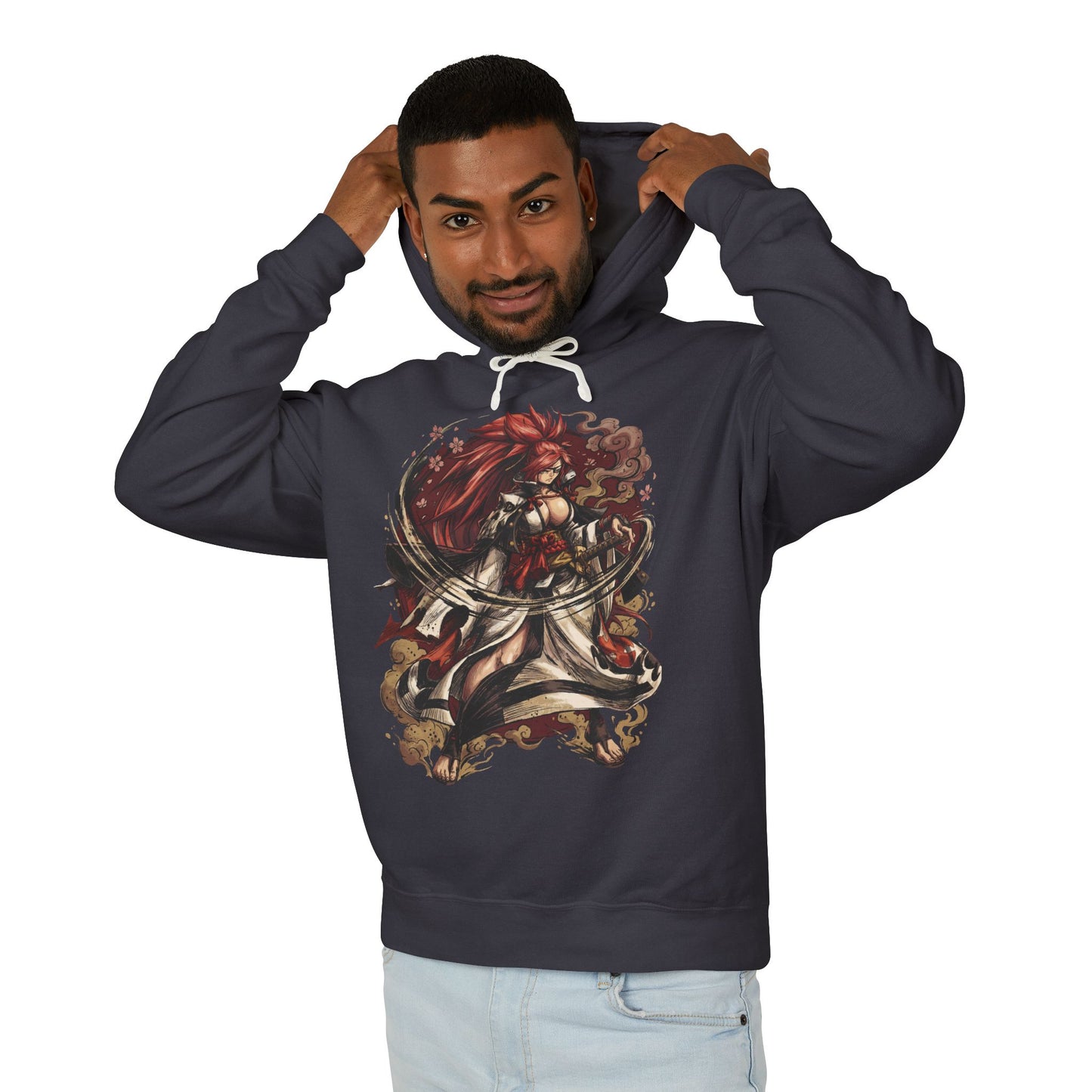 Baiken Guilty Gear Long Pink Ponytail Samurai Icon Unisex Premium Hoodie