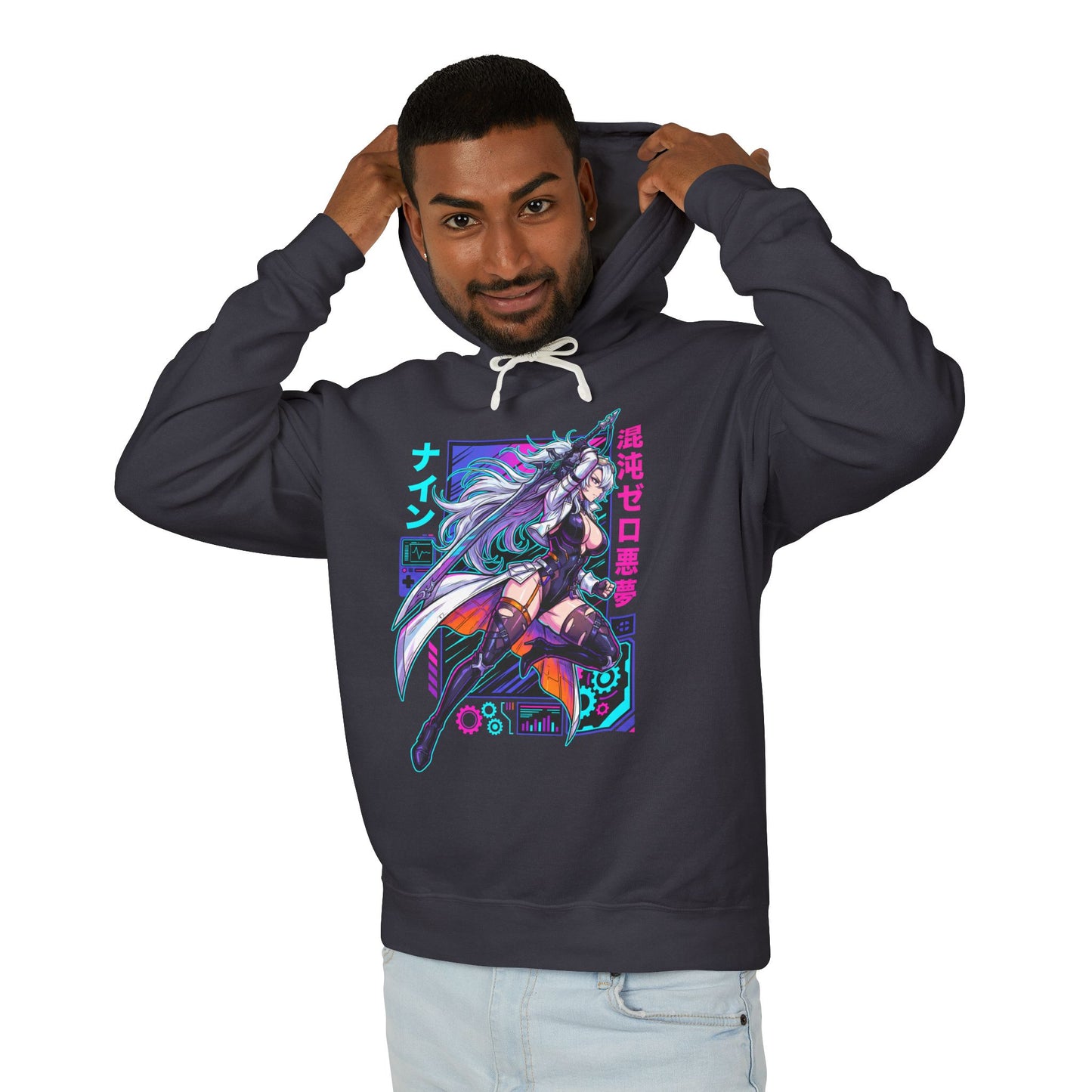 Nine CZN Vanguard Mercenary Legendary Survivor Big Sword Fan Art Portrait Unisex Premium Hoodie
