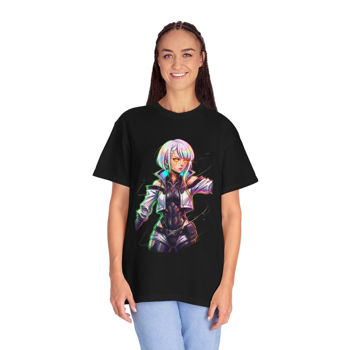 Lucy Cyberpunk Edgerunners Braindance BD Hacker Aesthetic Premium T-Shirt