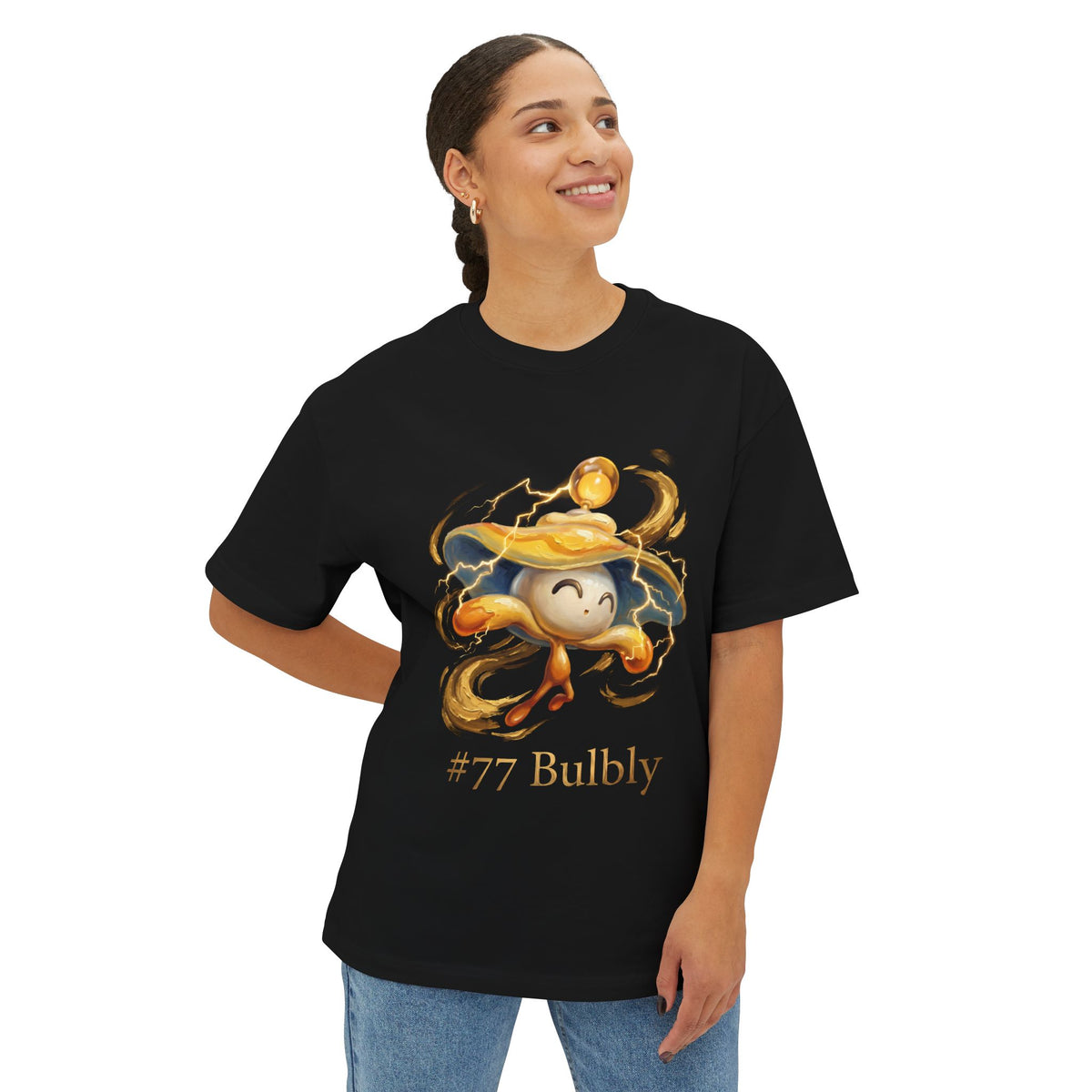 Bulbly Aniimo Gold Oil Painting Creature Art - Oversized Premium Tee
