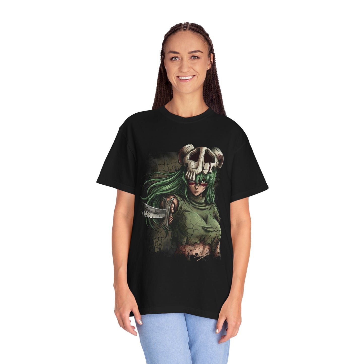 Green Haired Hollow Empress Inspired – Scarred Face Crimson Mark Dynamic Art Premium T-Shirt