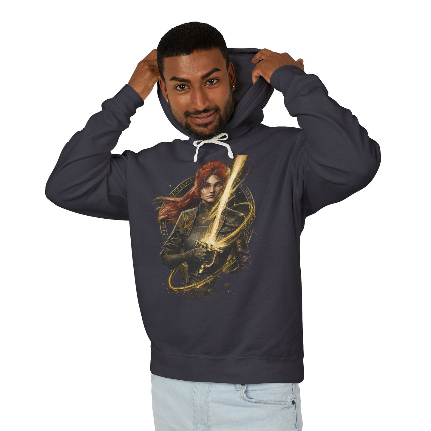 Expedition 33 Maelle Escape Lumière – Optimistic Swordswoman Dynamic Art Unisex Premium Hoodie