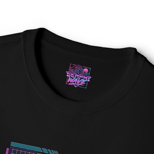 Chaos Zero Nightmare Yuki Teal Grid City Blade Fan Art Oversized T-Shirt