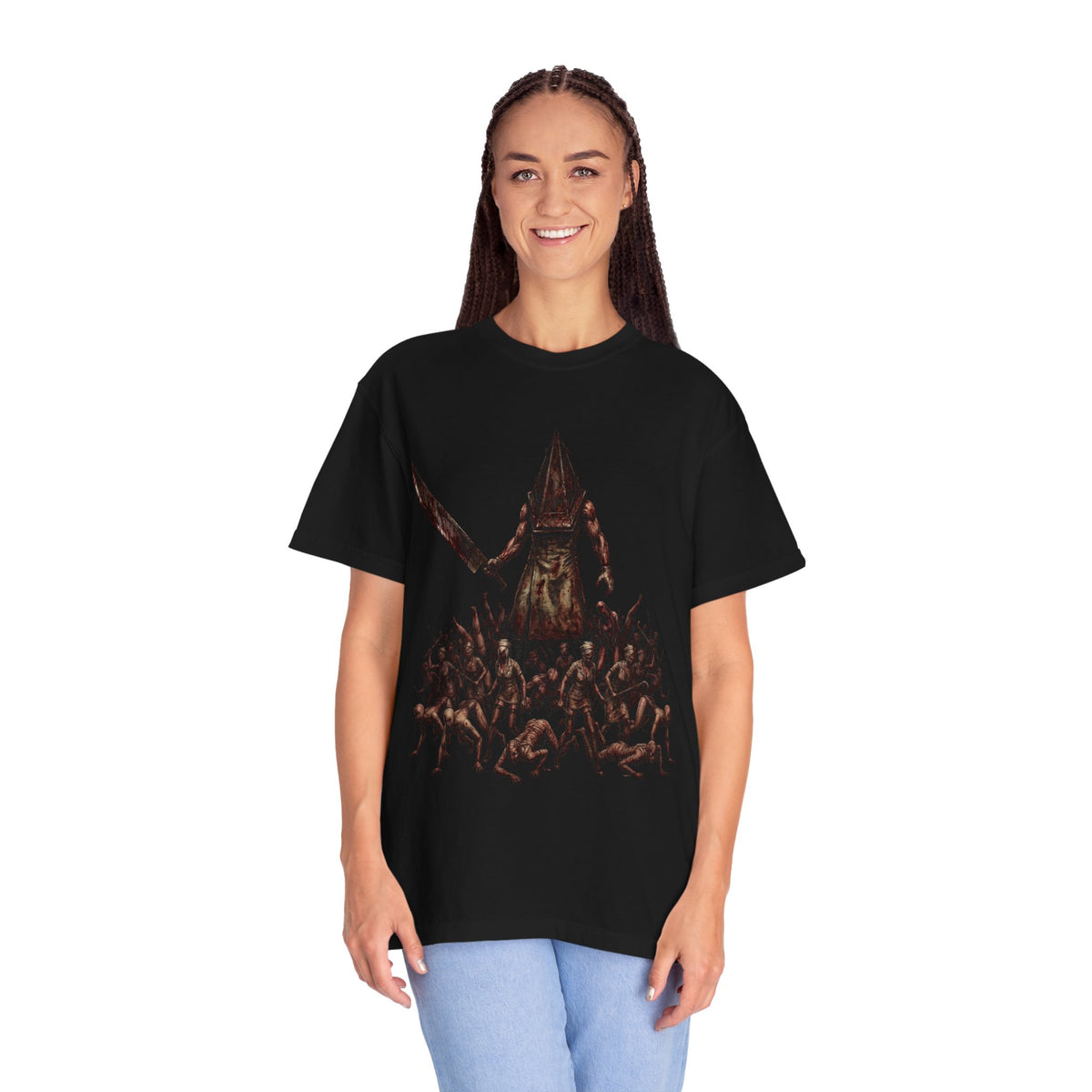 Red Pyramid Head Silent Hill 2 Remake Fog Walker Great Knife Horror Premium T-Shirt