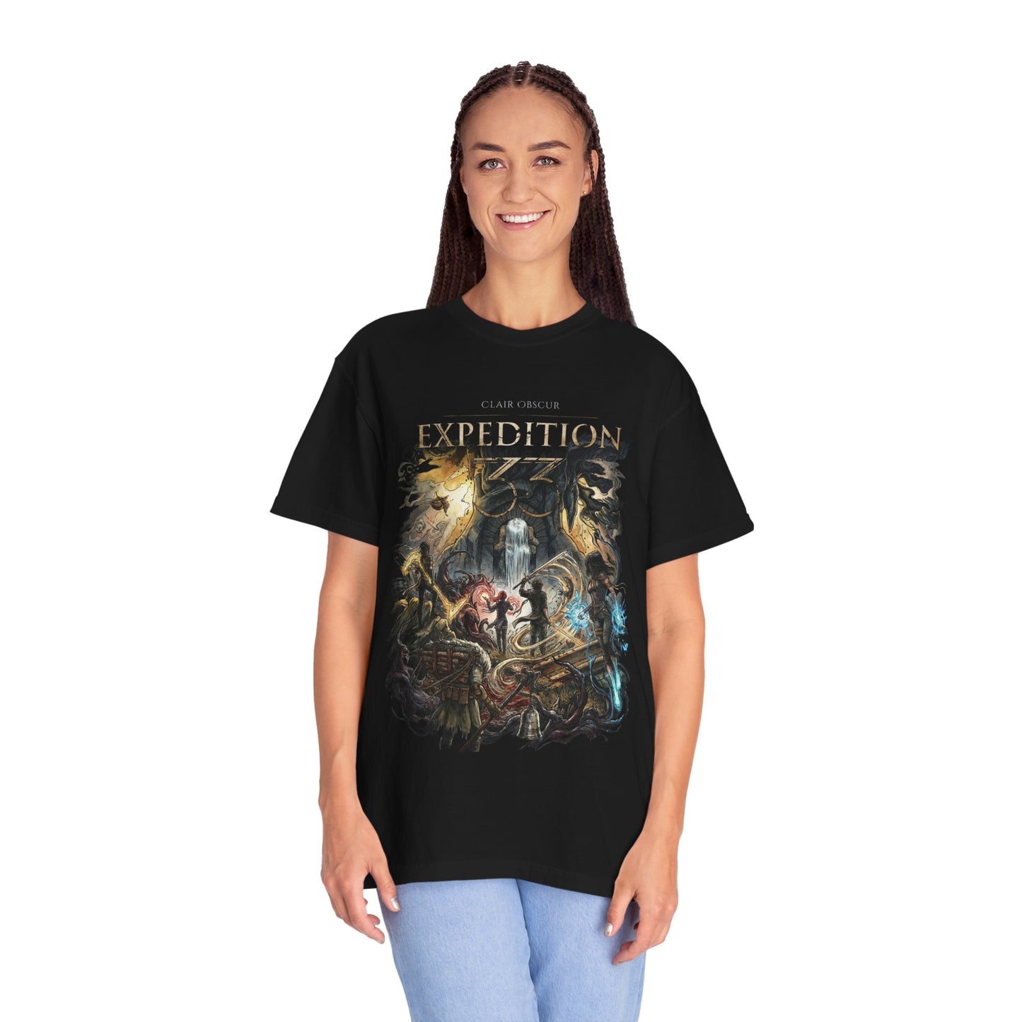 Clair Obscur Facing Paintress Retro Pixel Horror Boss Portrait Premium T-Shirt