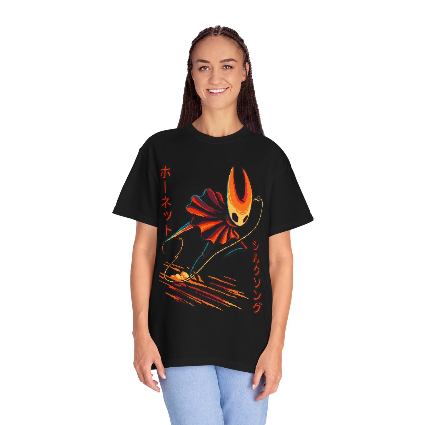 Hornet Silksong Vaporwave – Neon Needle Princess Premium T-Shirt