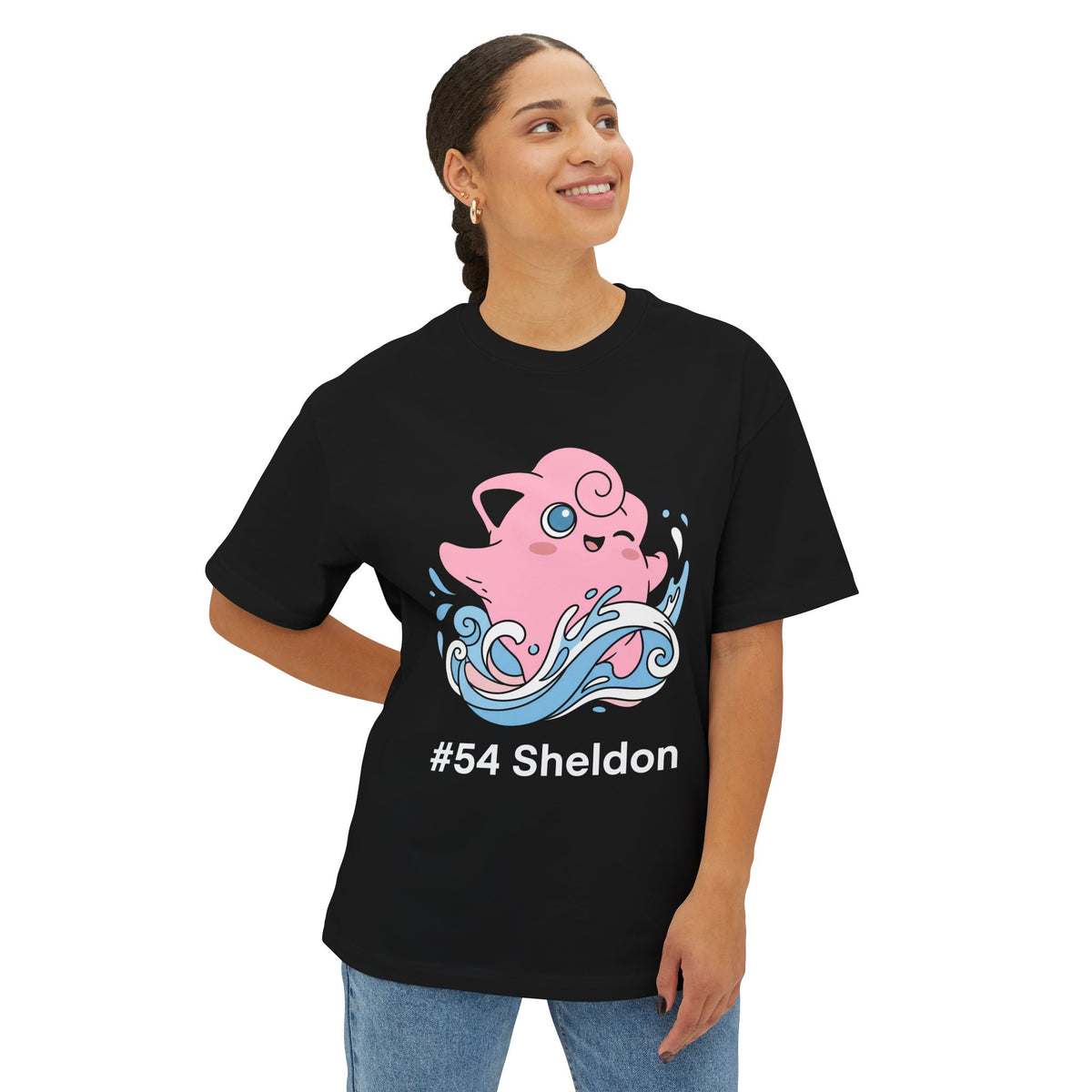 Sheldon Aniimo Minimalist Creature Art - Oversized Premium Tee