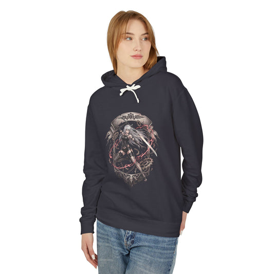 2B YoRHa Elegant Goth Dress Katana Design Unisex Premium Hoodie