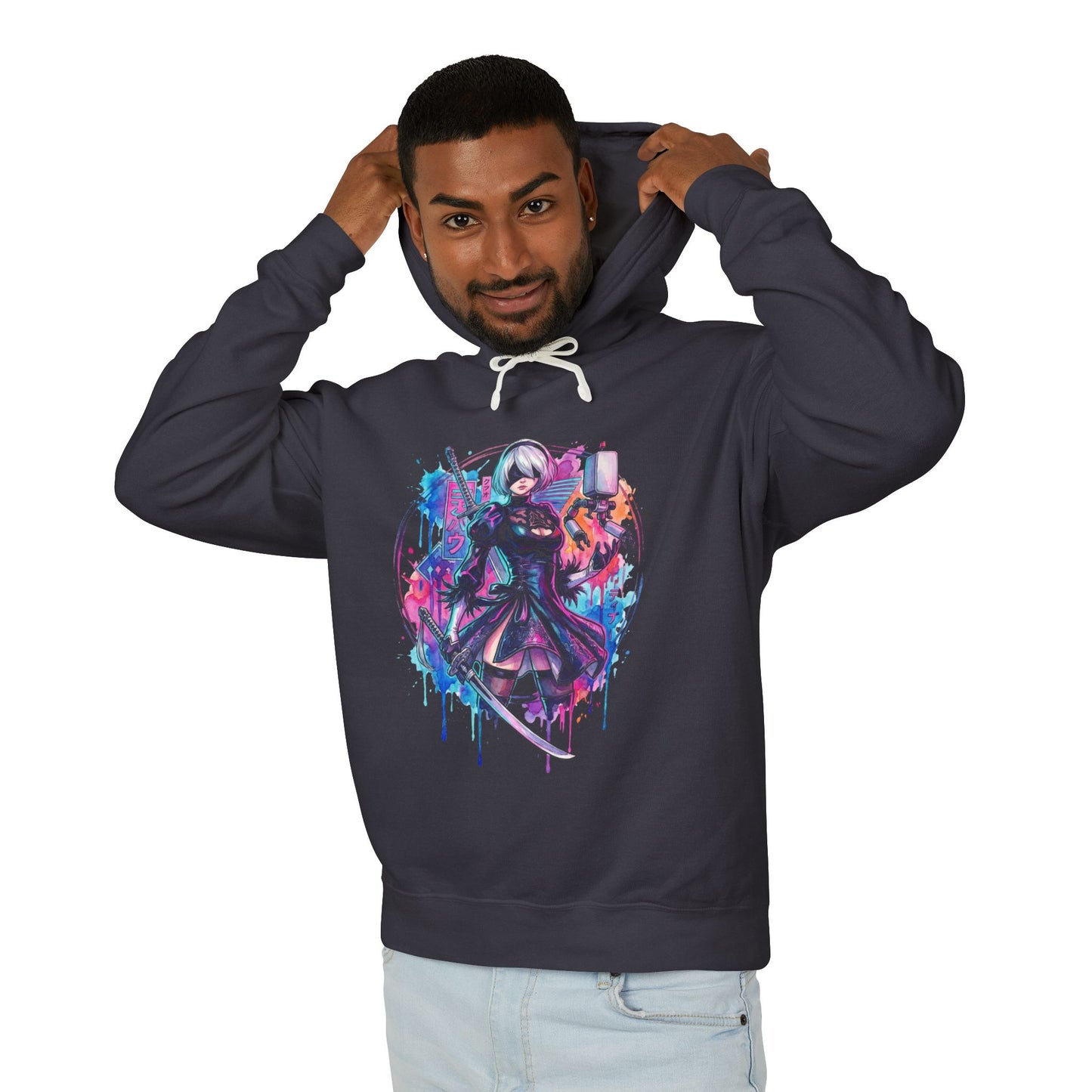 NieR Automata 2B Skirt Slit Combat Unisex Premium Hoodie