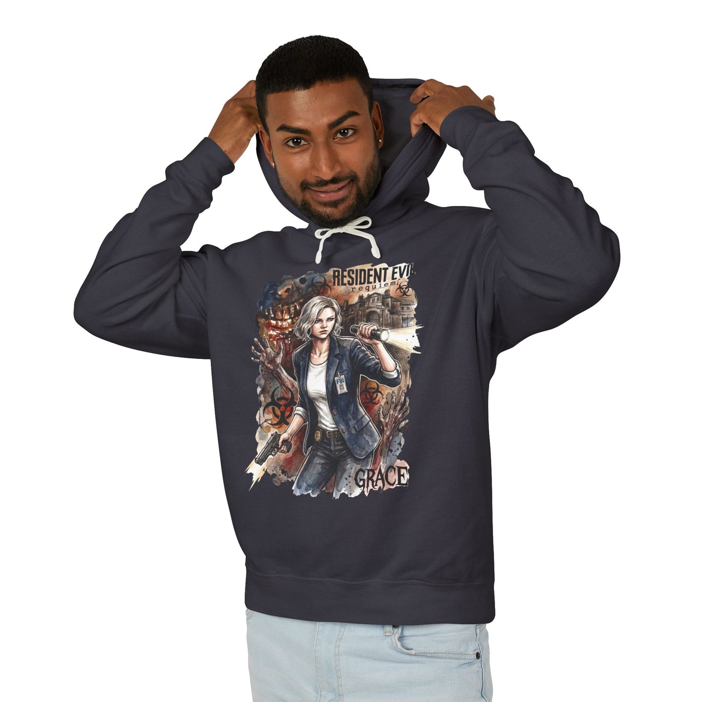 Resident Evil Requiem Grace Ashcroft Unisex Premium Hoodie