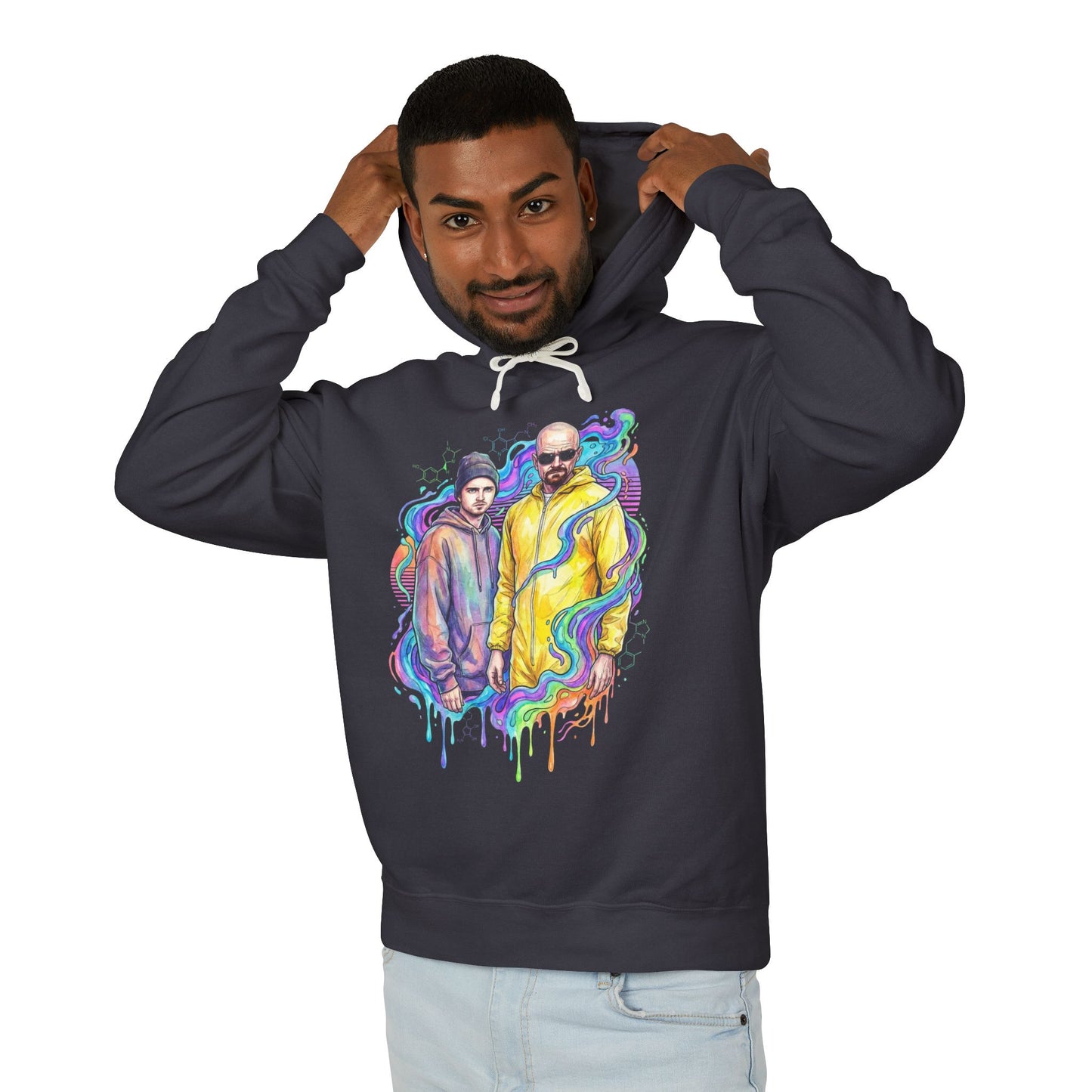 Walter White and Jesse Pinkman Breaking Bad Duo Portrait Unisex Premium Hoodie
