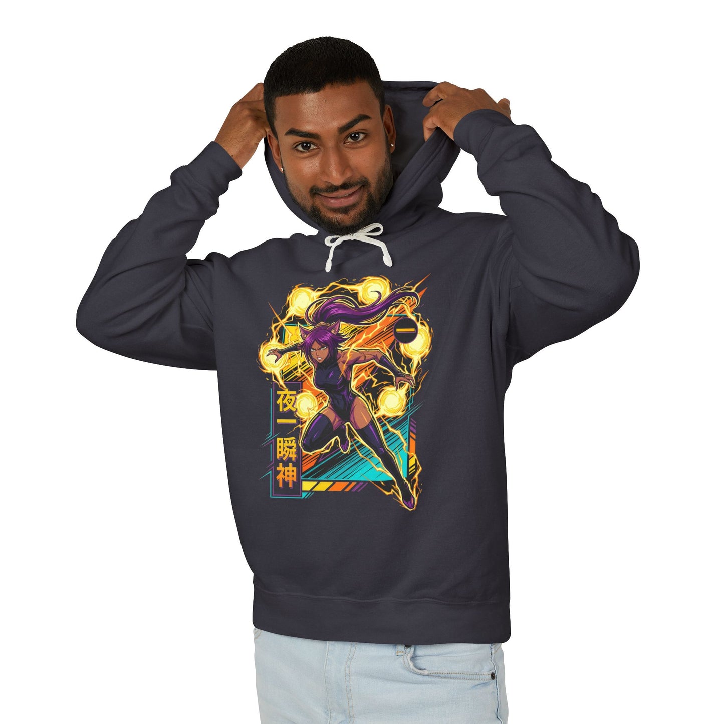 Yoruichi Shihouin Bleach Stealth Forces Leader Former Captain Portrait Unisex Premium Hoodie