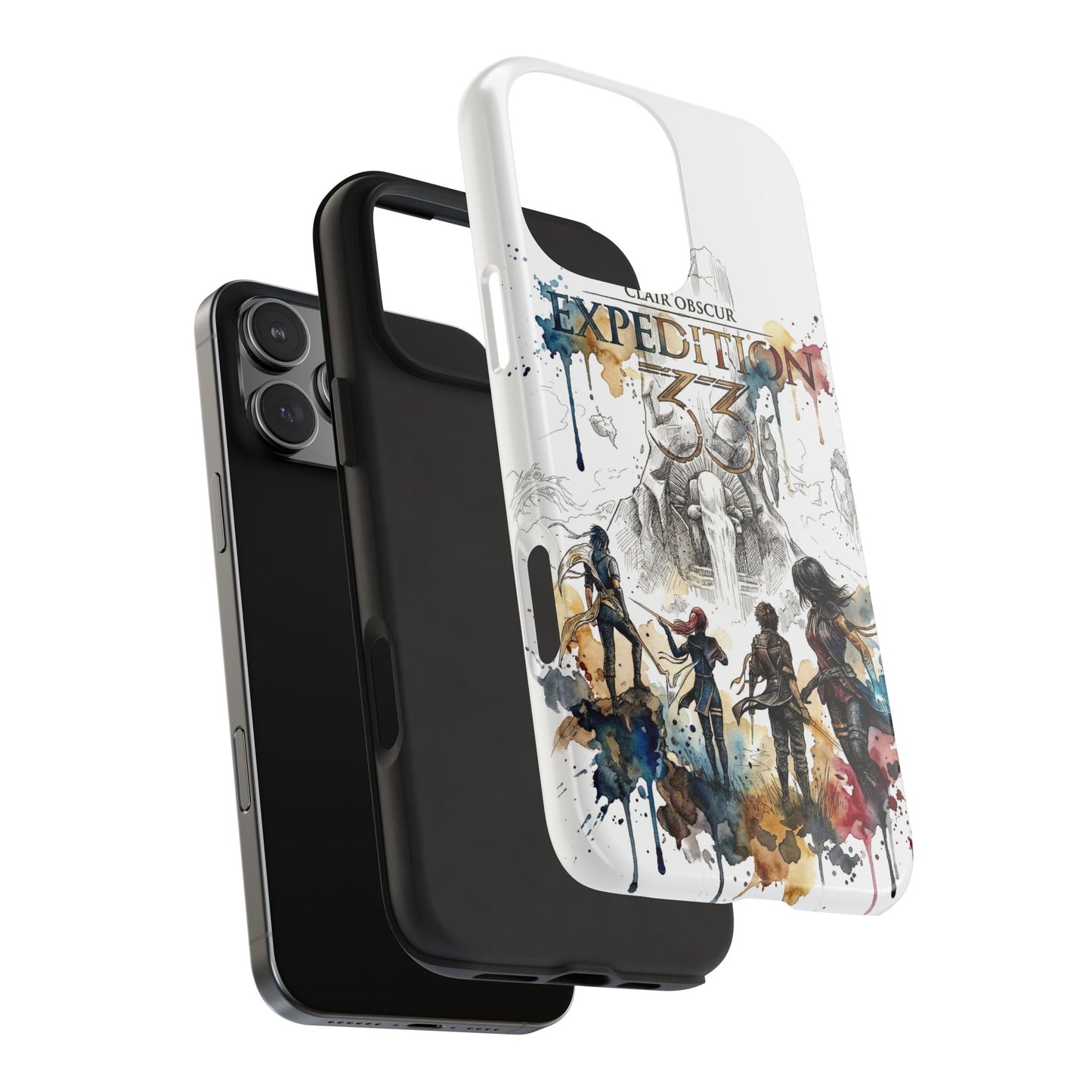 Tough iPhone Case — Clair Obscur:Expedition 33 Facing the Paintress Adventure Art Protective Cover