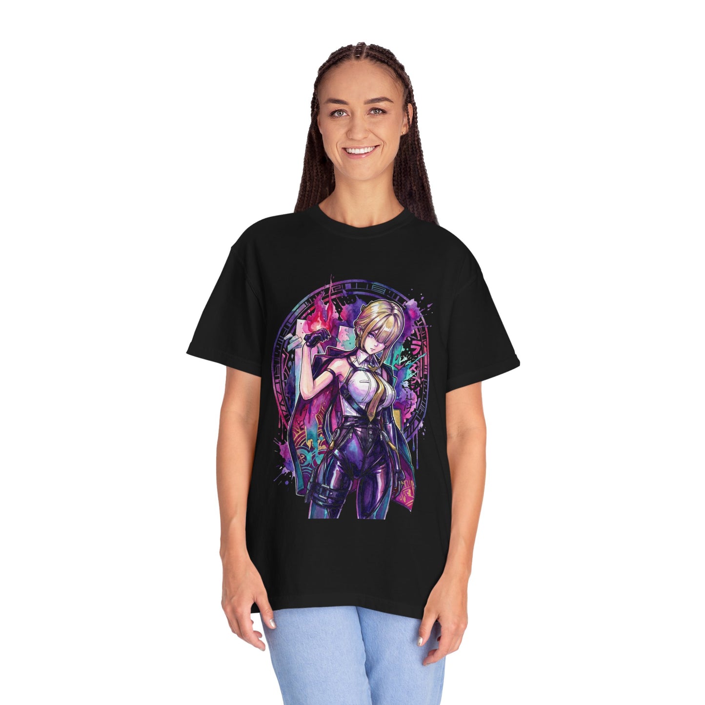 Evelyn Chevalier ZZZ Red Burning Tethers Portrait Premium T-Shirt