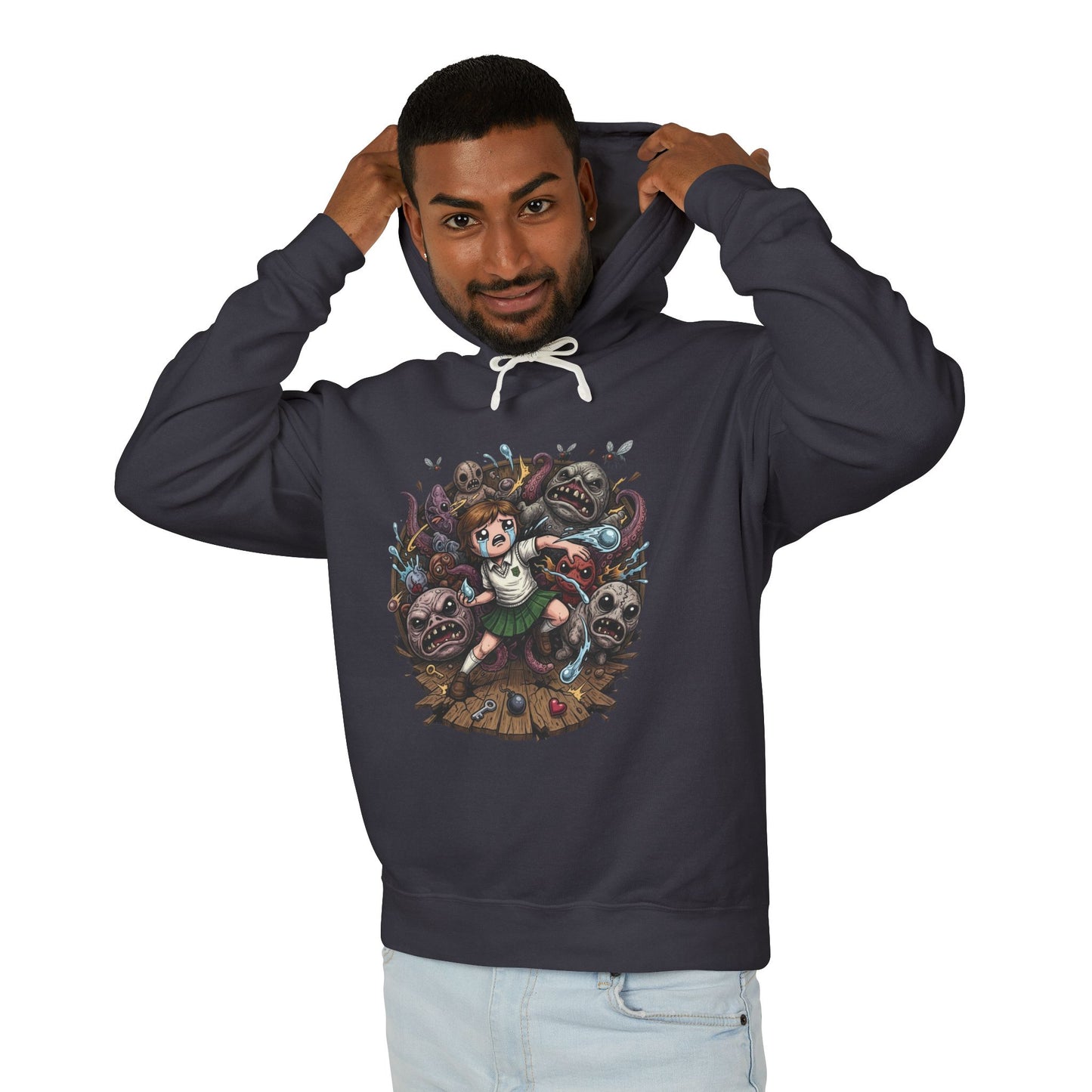 Isaac Game Mom Knife Poop Room Illustration Unisex Premium Hoodie