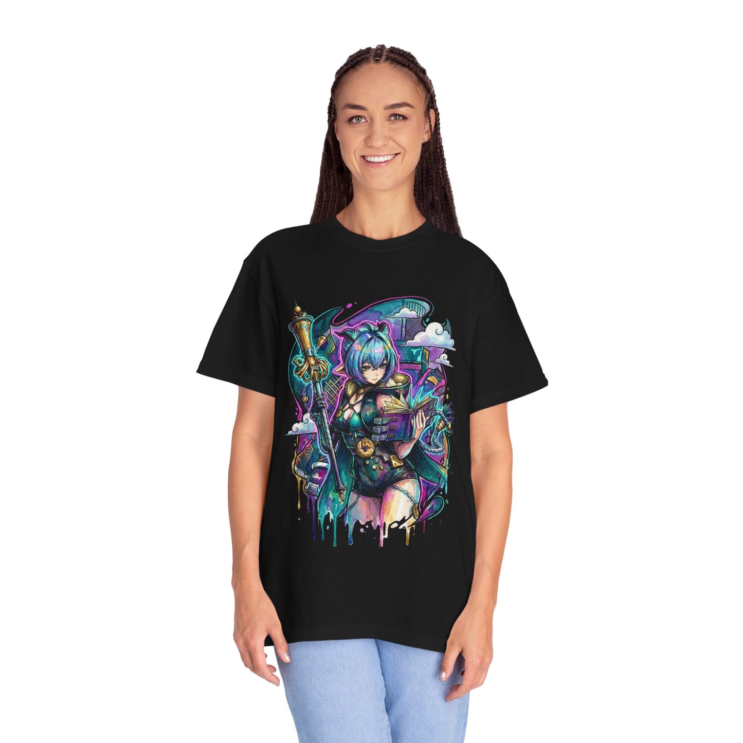 Zenless Zone Zero Lucia Elowen Cerulean Hair Goat Horns Art Premium T-Shirt