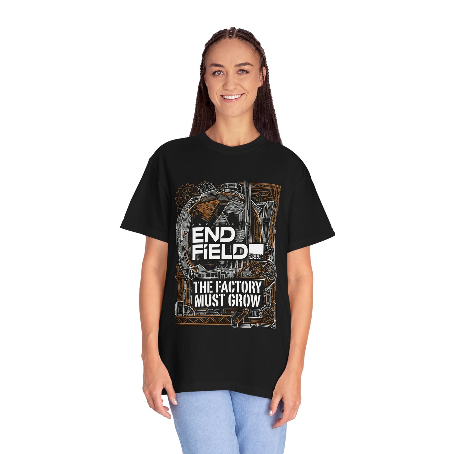 Endfield Factory Must Grow Arknights Meme Retro Pixel Factory Automation Infinite Growth Premium T-Shirt