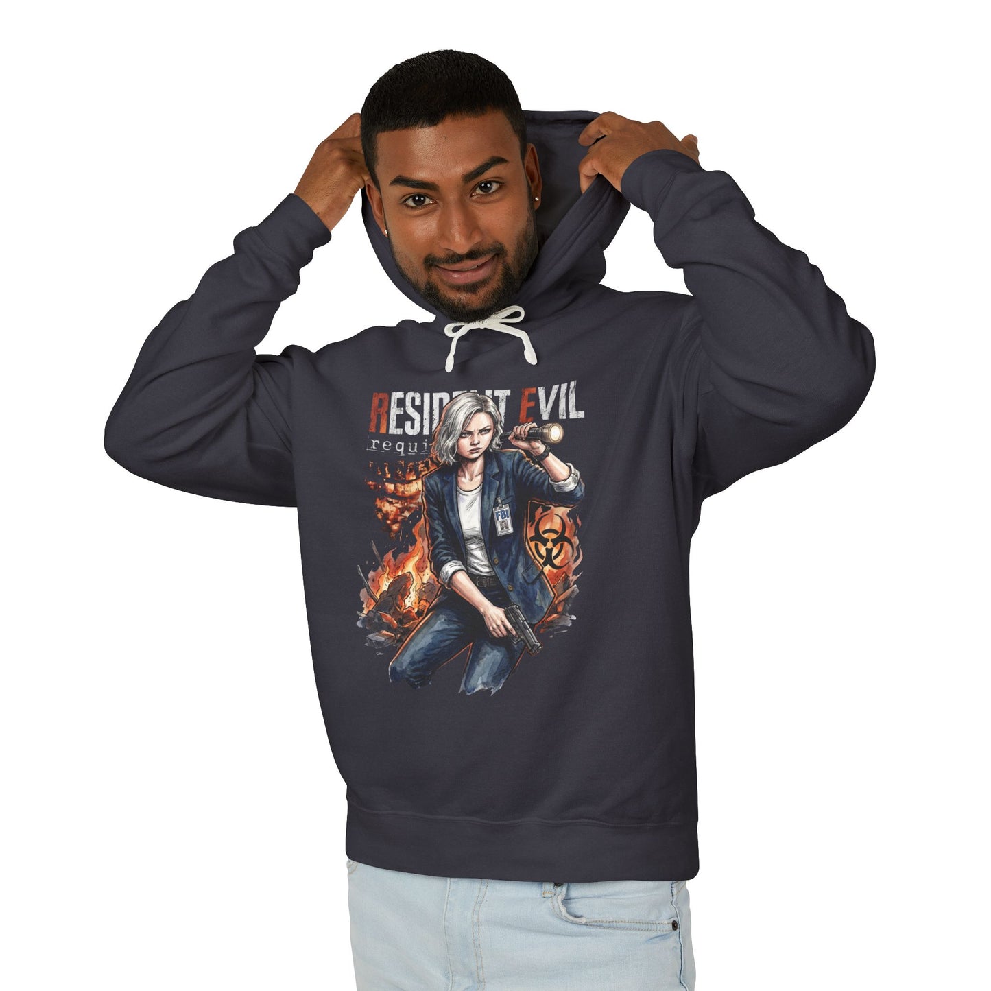 Grace Ashcroft RE9 Non-Combat Heroine Raccoon Legacy Design Unisex Premium Hoodie