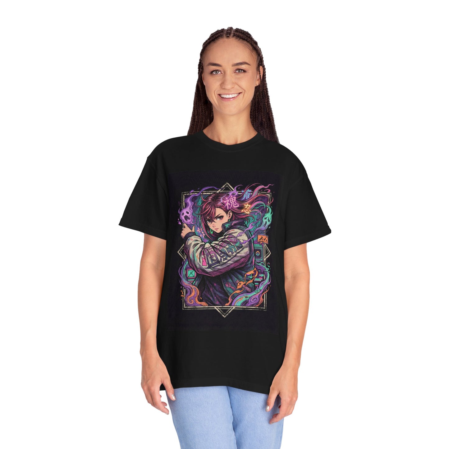 Dandadan Momo Ayase Ghost Confrontation Portrait Premium T-Shirt