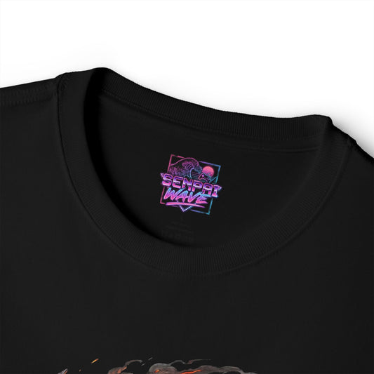 Nikke Nihilister Red Hair Flame Wings Fan Art Oversized T-Shirt