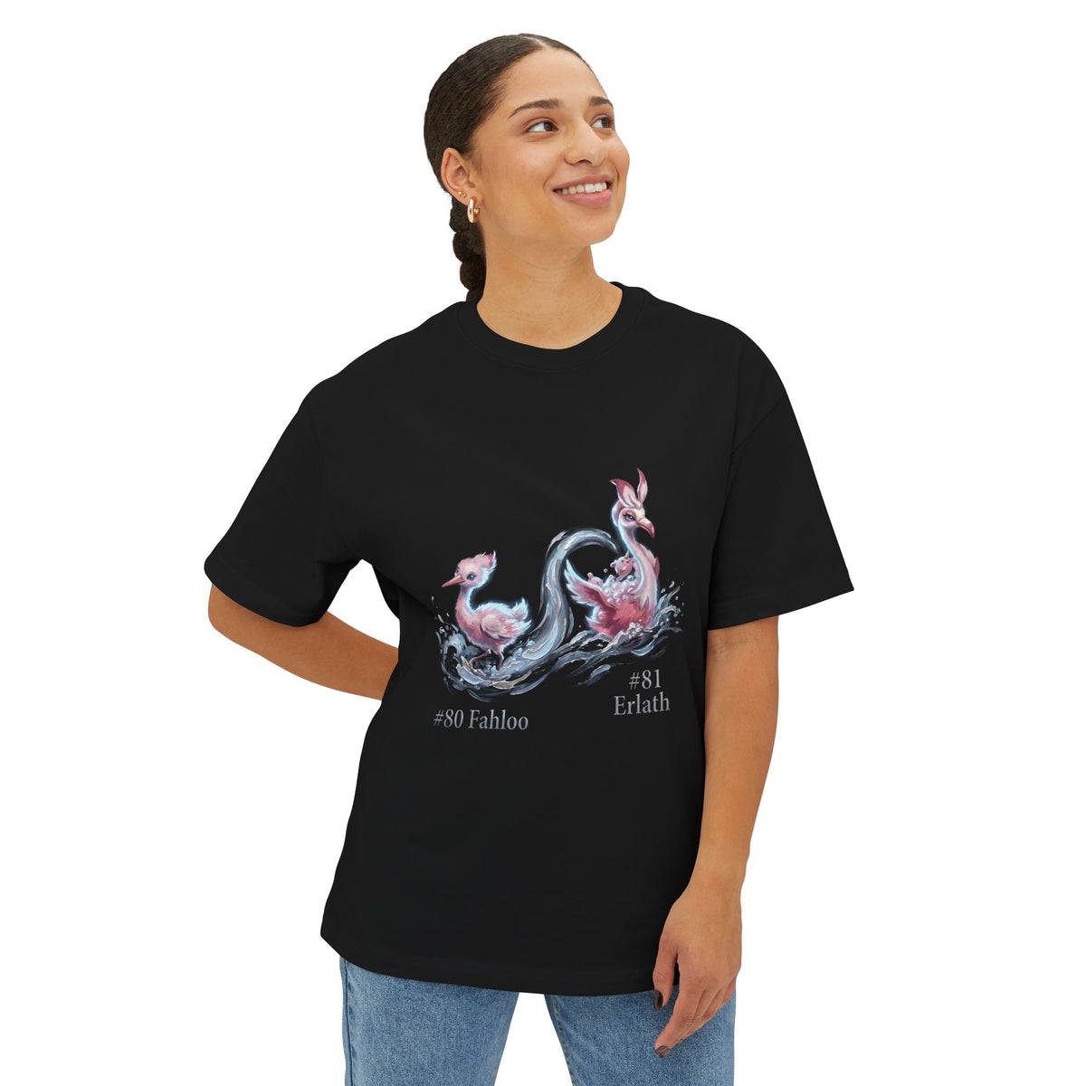 Fahloo Erlath Aniimo Evolution Line Moonlit Oil Painting - Oversized Premium Tee
