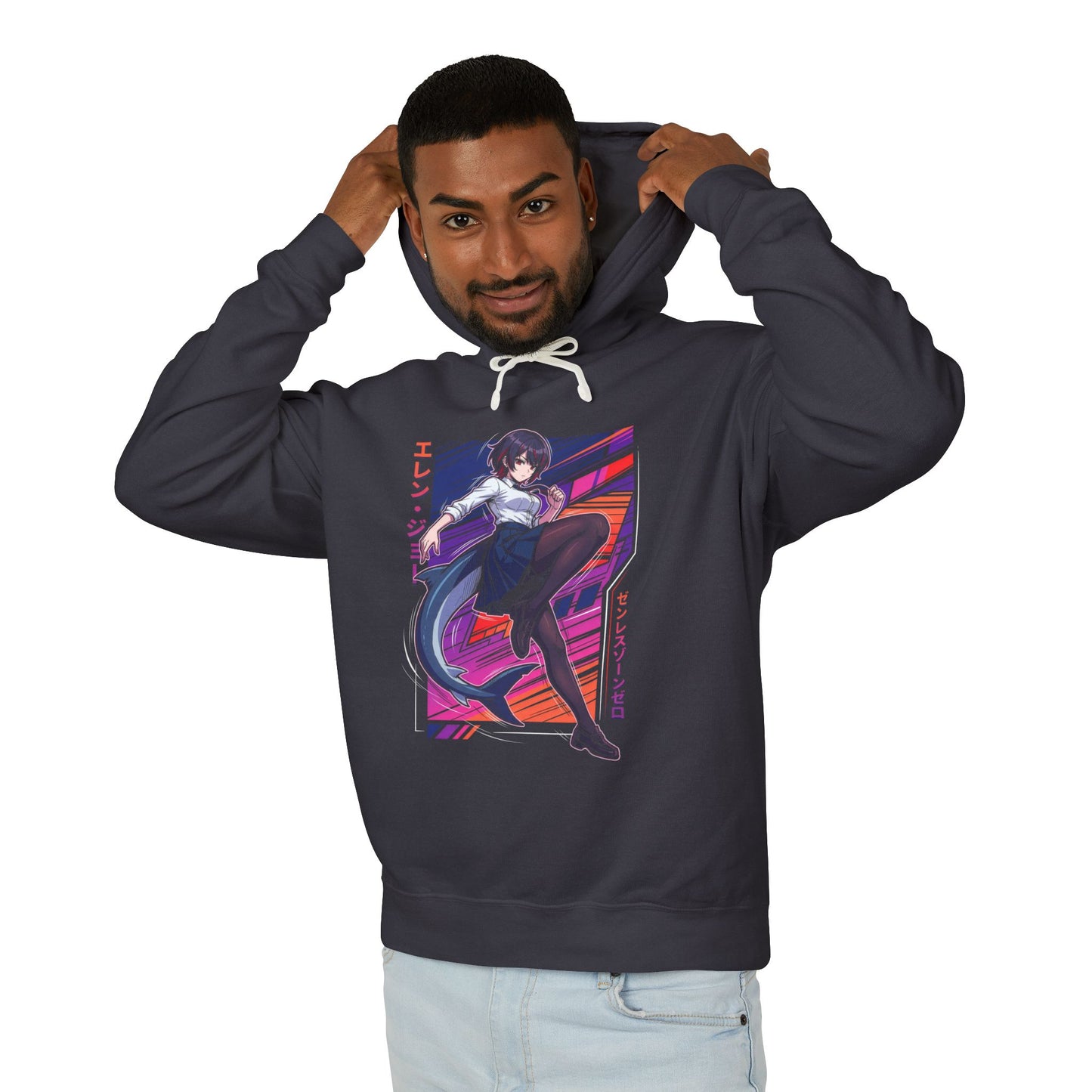 Ellen Joe Zenless Zone Zero 80s Neon Shark Tail Unisex Premium Hoodie