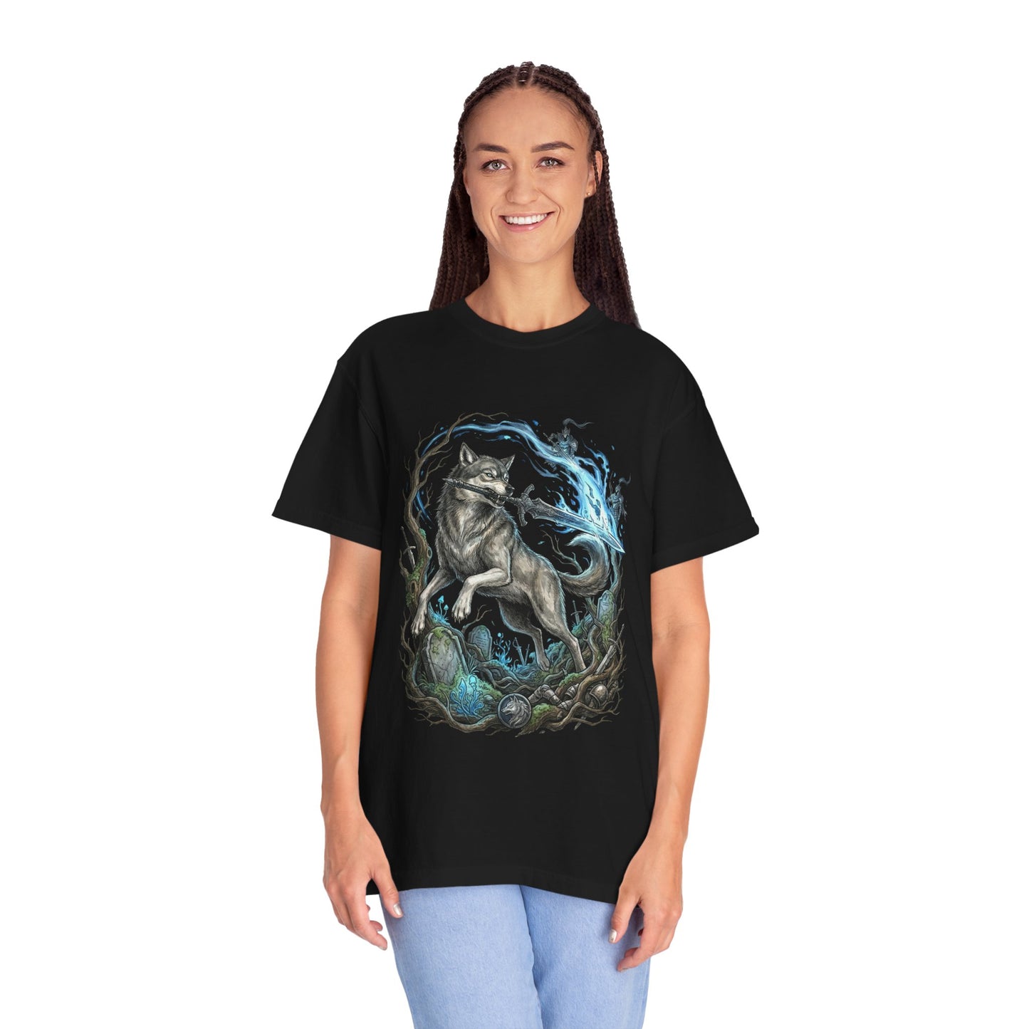 Great Grey Wolf Sif Majestic Wolf Knight Premium T-Shirt