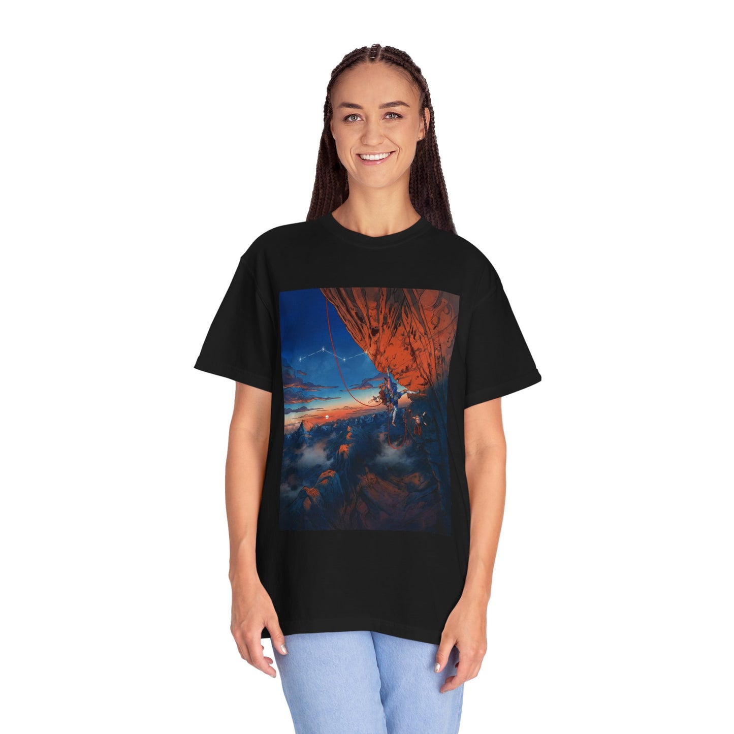 Cairn Limb-Based Climbing Warrior – Harsh Mountain Survival Art Premium T-Shirt