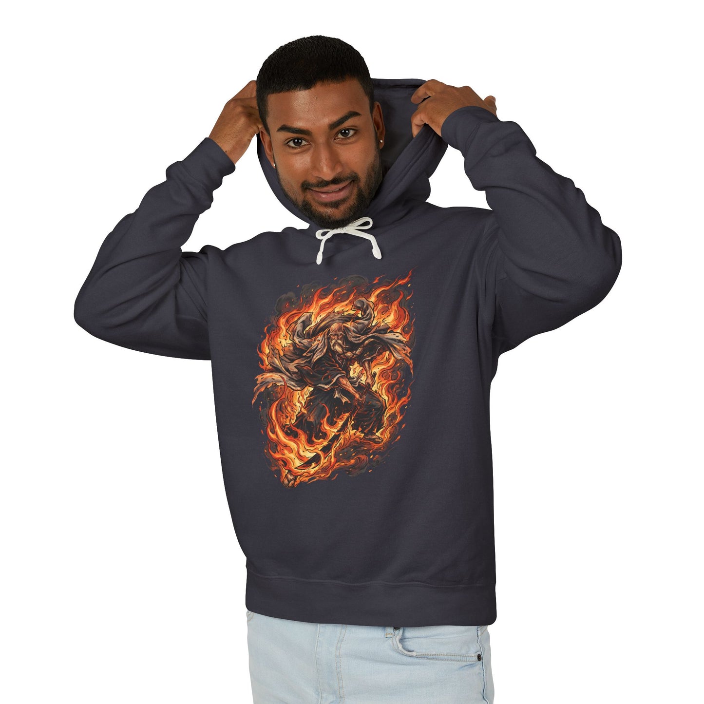 Supreme Fire Leader White Beard Captain Heaven Flames Bankai Fan Art Illustration Unisex Premium Hoodie