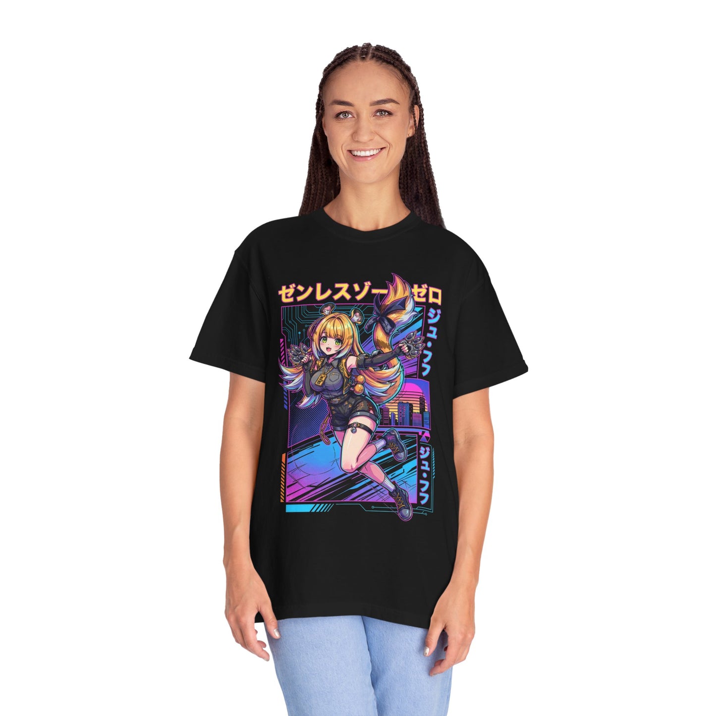 Ju Fufu Zenless Zone Zero Synthwave Retro Neon Tiger Premium T-Shirt