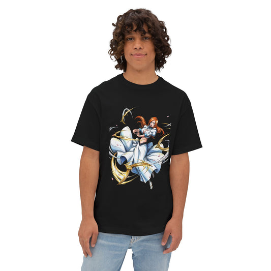Bleach Orihime Inoue Blue Flower Hairpins Art Premium Oversized Unisex T-Shirt