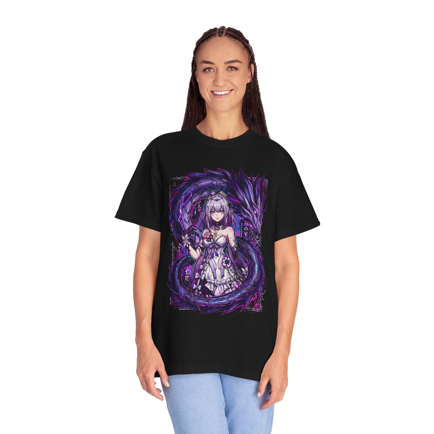 Castorice HSR Silver Lavender Hair Violet Eyes Gothic Portrait Premium T-Shirt