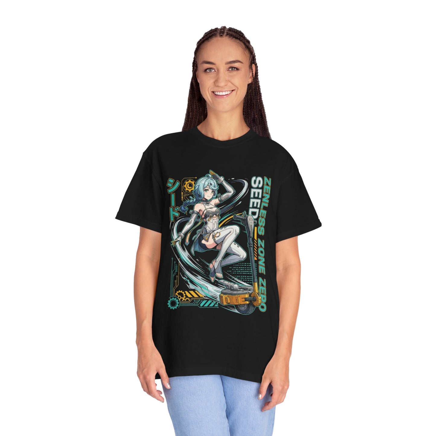 Seed Zenless Zone Zero Retrowave Synth Neon Mecha Premium T-Shirt