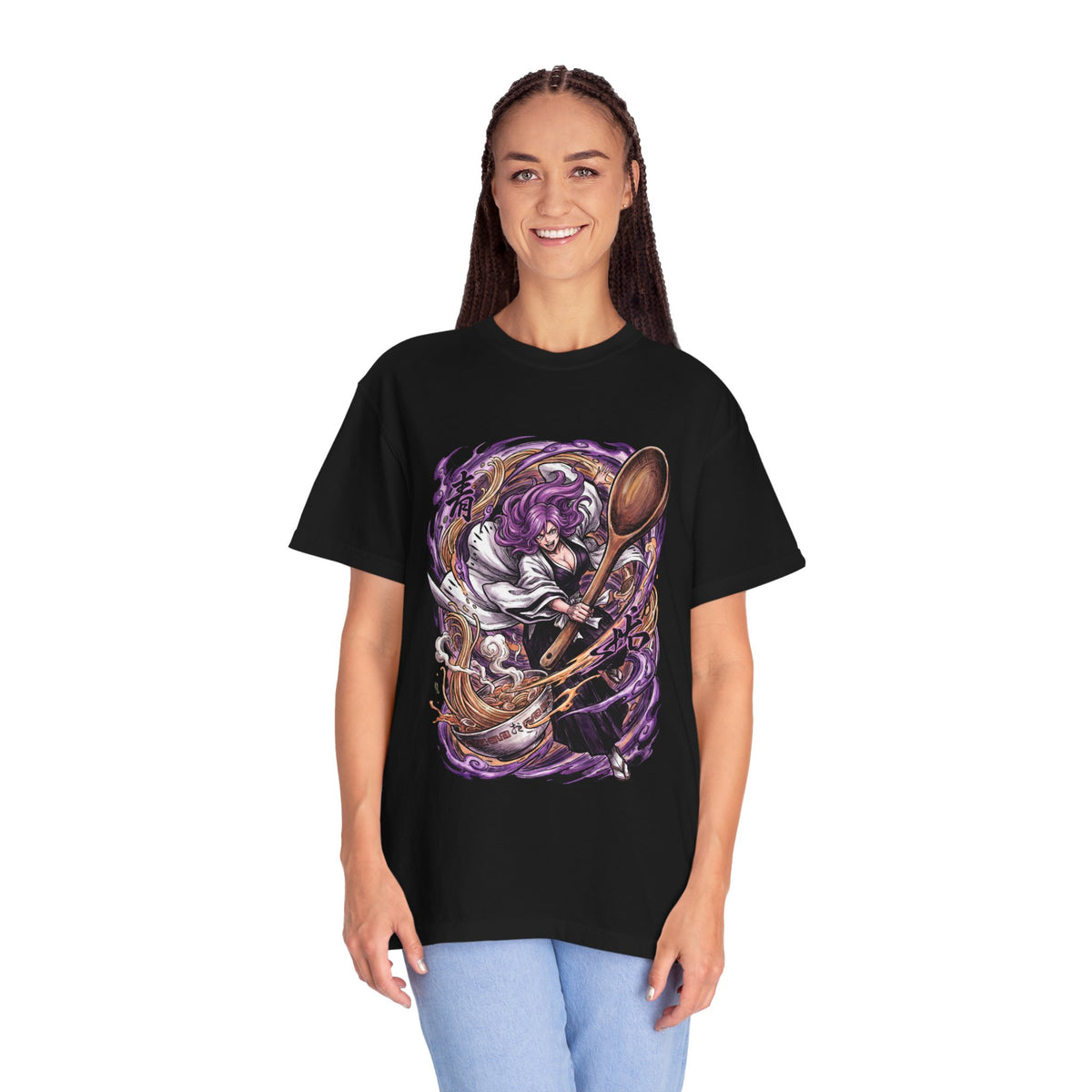 Kirio Hikifune Bleach Ruler of Grain Purple Hair Design Premium T-Shirt
