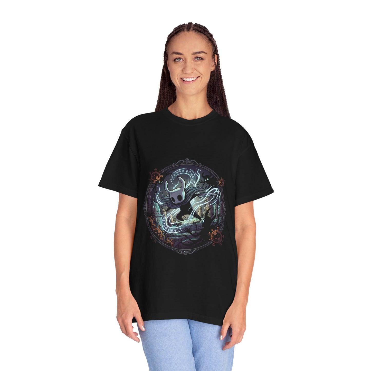 Hollow Knight Ghost Knight Nail Mask Silent Protagonist Design Premium T-Shirt