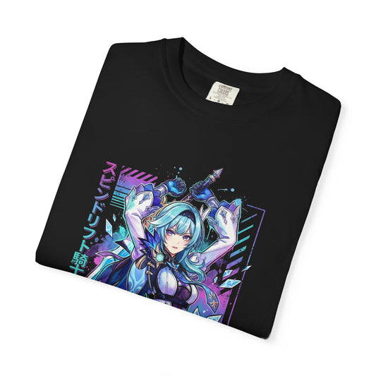 Eula Lawrence Cryo Knight Vaporwave Synthwave Aesthetic Icon Premium T-Shirt